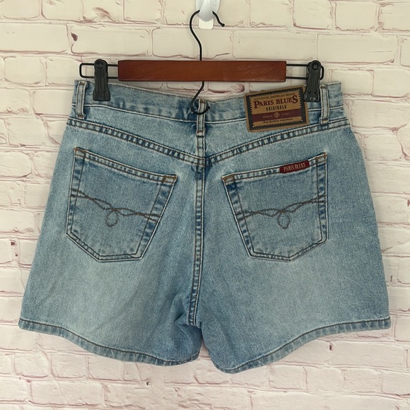 Y2K Paris blue denim shorts size 9 - Picture 4 of 5